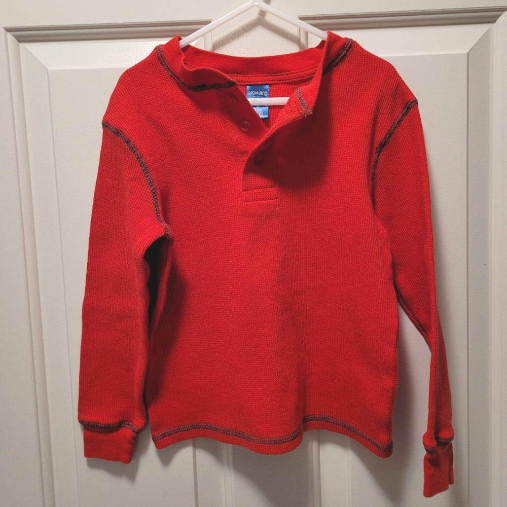 NWOT Highland Outfitters LS waffle Henley 4